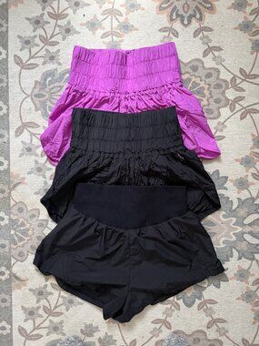 Free People Movement BUNDLE Of 3 Athletic Shorts The Way Home & Carpe Diem M